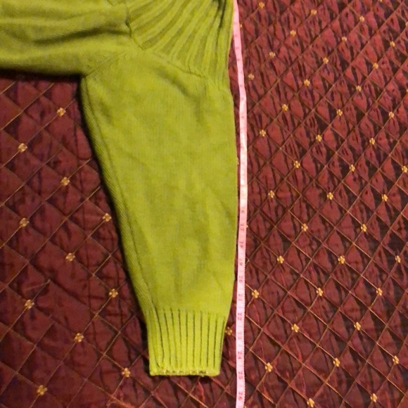 MOVING SALE NO HAGGLING STARWEAR MEDIUM PULLOVER LIME GREEN 100% ACRYLIC SWEATER - Picture 5 of 7